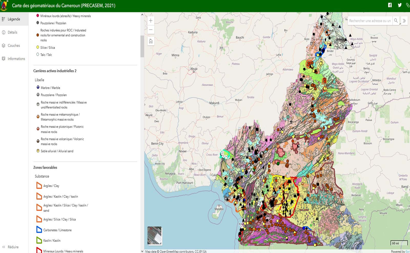 Le système d'informations géologiques et minières du Cameroun est une plateforme interactive de consultation de données. Lors de sa mise en place, six personnes ont été formées à son utilisation. © BRGM