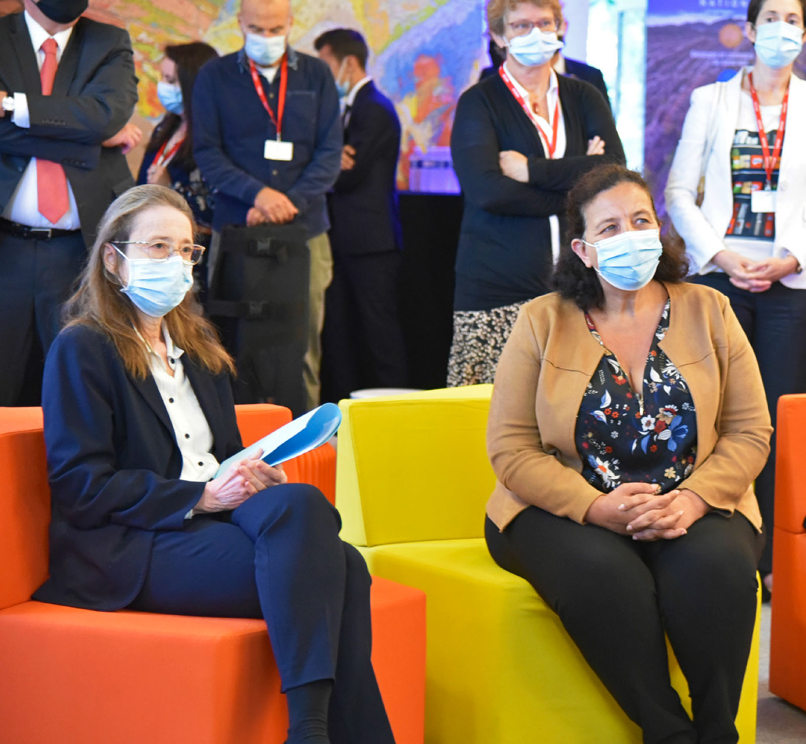 Frédérique Vidal, ministre de la Recherche, en visite au BRGM à Orléans. © BRGM
