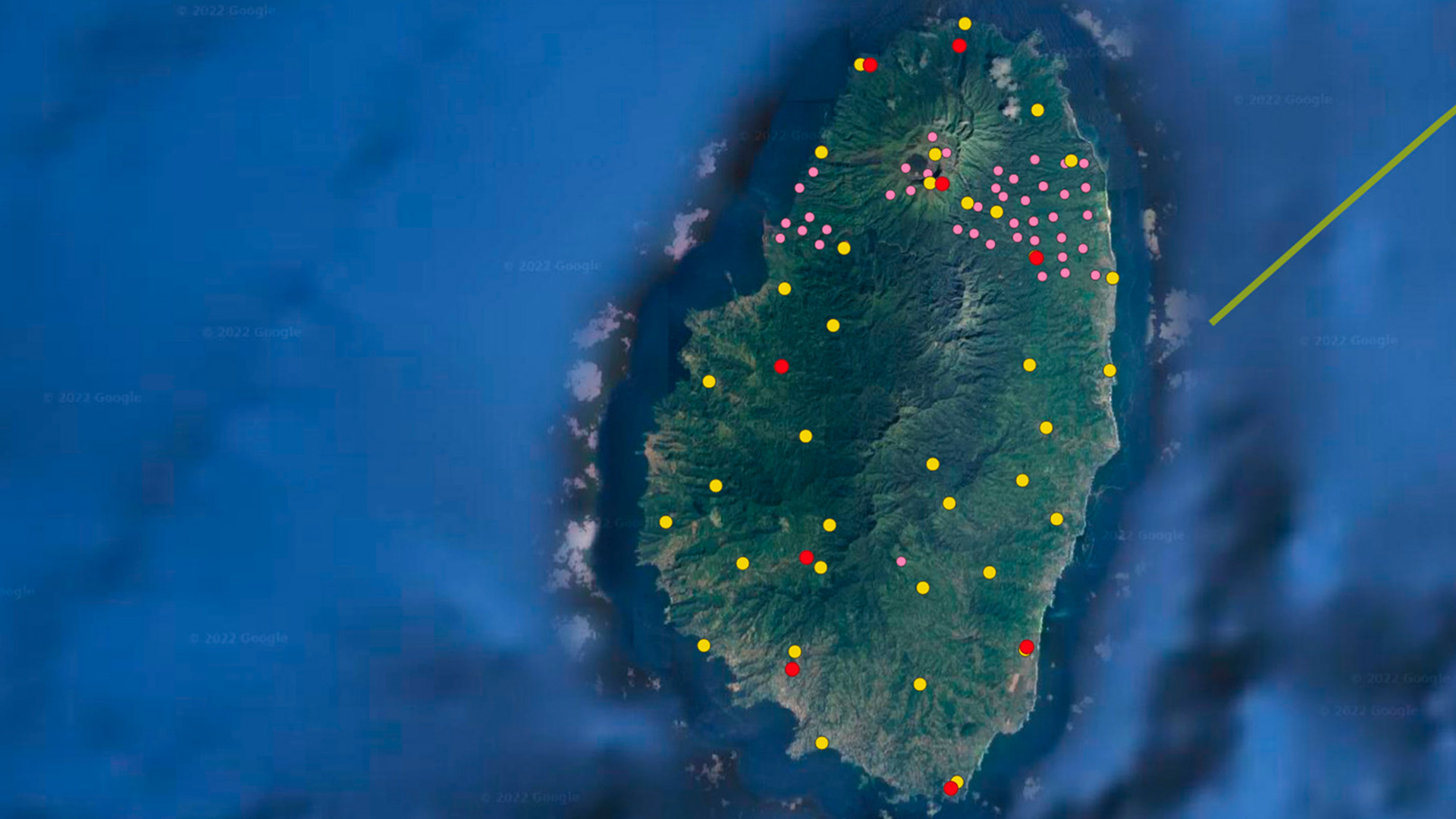 Map showing the magnetotelluric and seismic stations installed during the data acquisition campaign. © BRGM