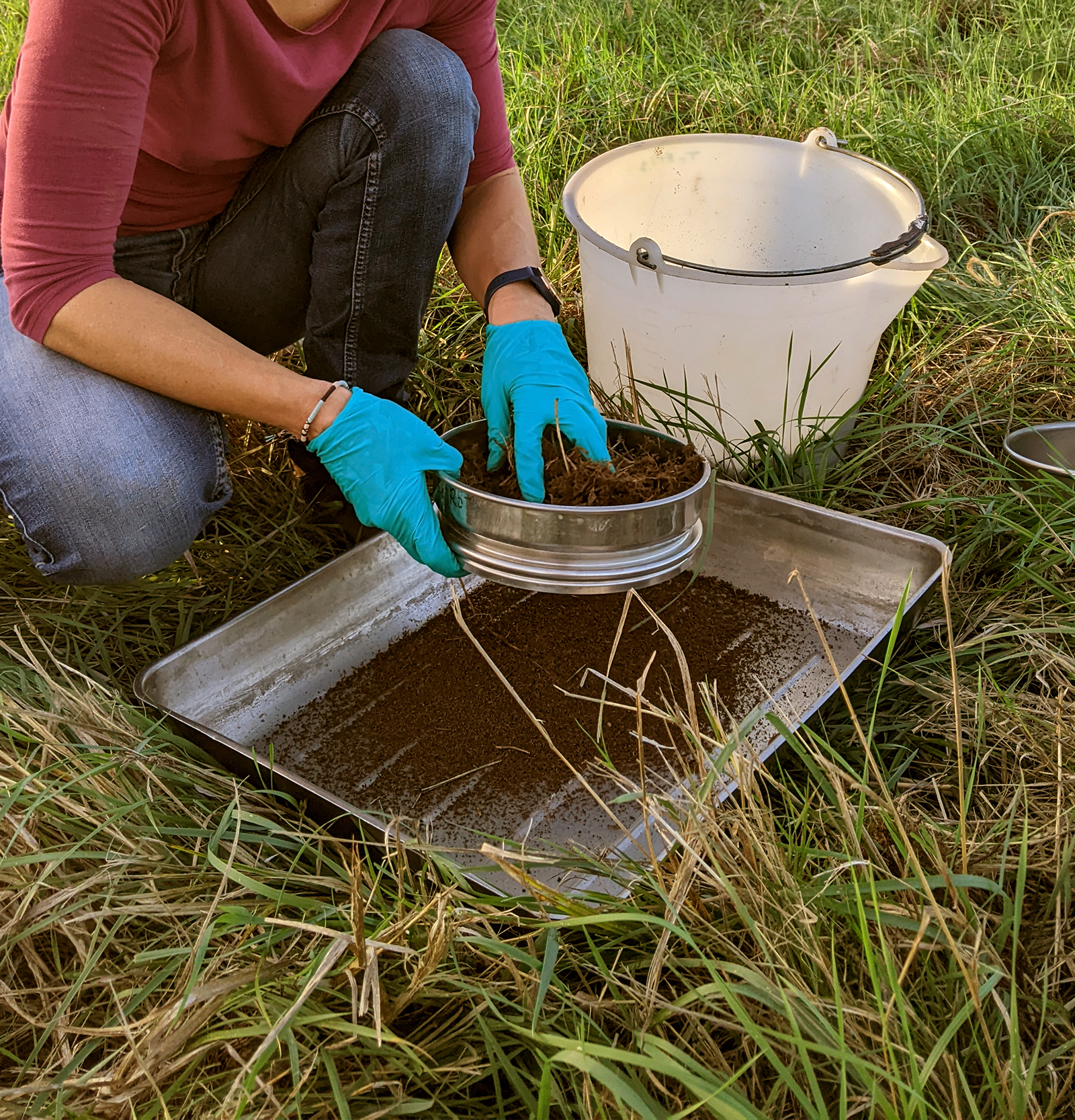 Soil sampling and sieving. © BRGM