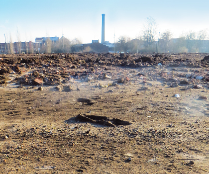 InfoSols contribue à conserver la mémoire de la localisation et des activités des anciens sites industriels, comme ici la friche de l’Union à Roubaix (Hauts-de-France). © brgm