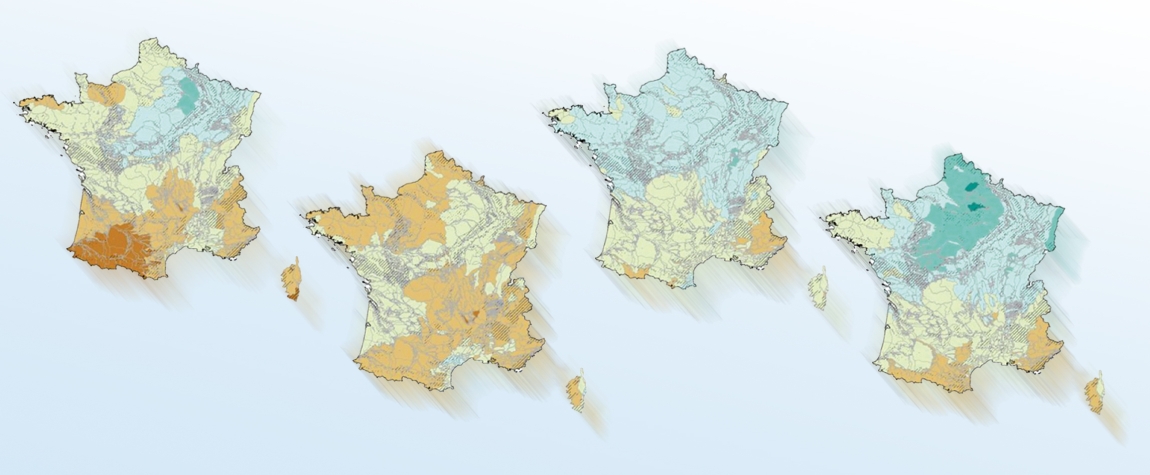 Référencement GPS d'un piézomètre (instrumentation pour le suivi et l'analyse de la qualité de l'eau) situé dans le bassin d'infiltration du système de recharge maîtrisé d'aquifère. © BRGM - G. Picot