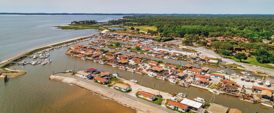 The subsidence study covered 41,000 coastal flood plains in Europe, particularly those with critical infrastructure and activities, such as the port of Arès in the Arcachon basin in the Gironde department of south-west France.  © Observatoire de la côte de Nouvelle-Aquitaine, Agence Odds