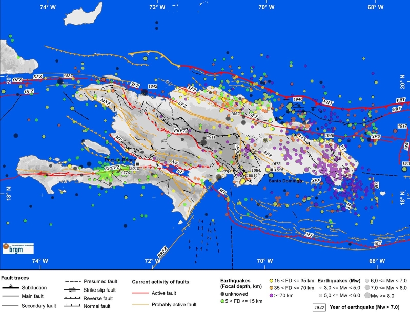 Hispaniola-Carte-sismotectonique
