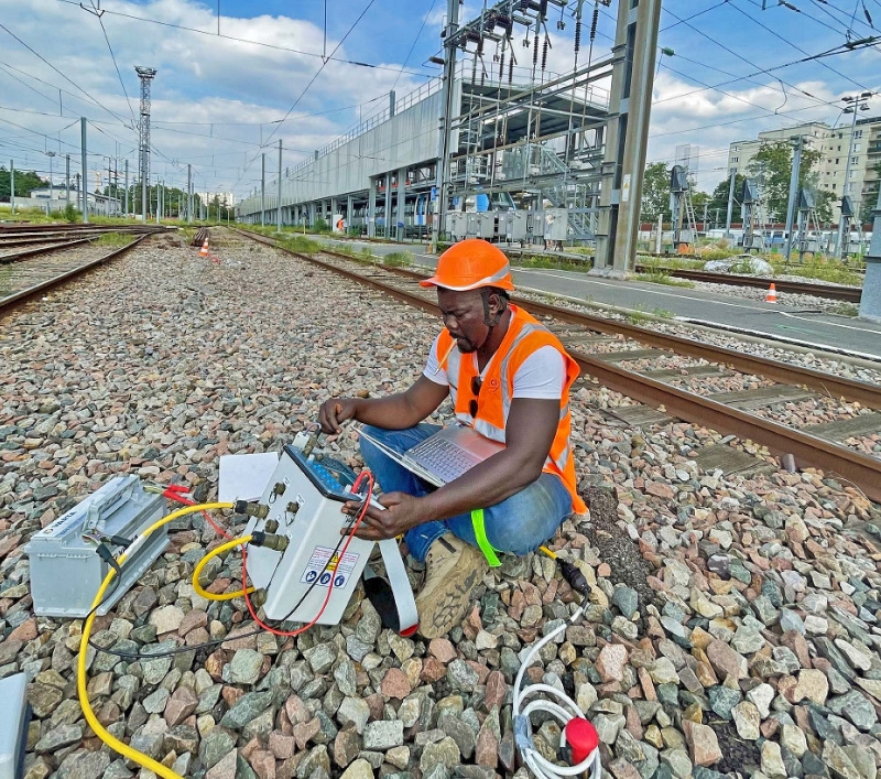 CCI Consult uses a SYSCAL PRO resistivity meter to monitor the subsurface of railway tracks in France. © IRIS Instruments