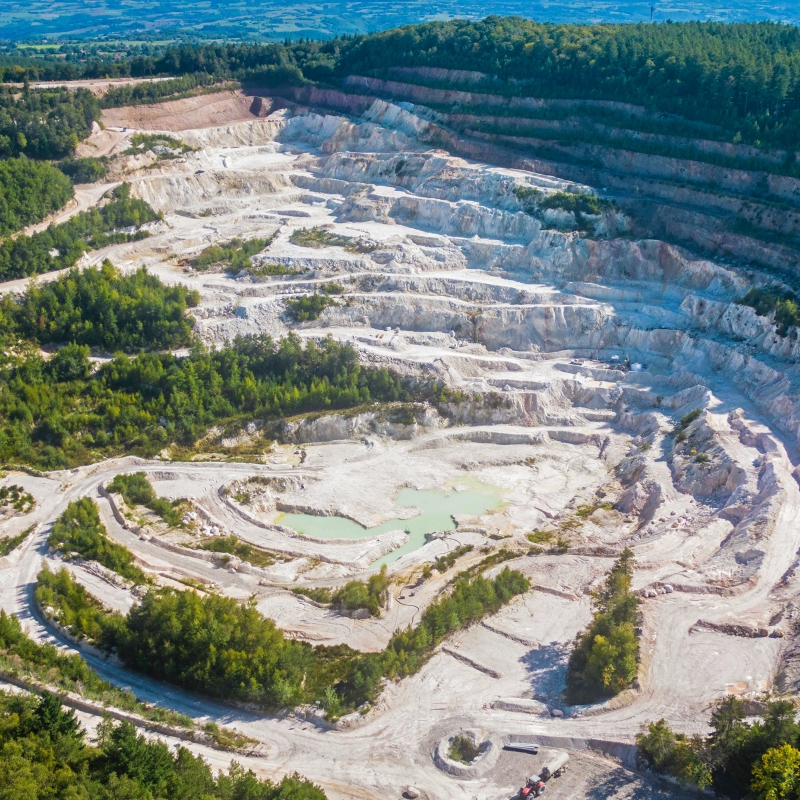 Beauvoir mine. BRGM and IMERYS are working together on the stabilisation of lithium processing residues for environmental purposes. © Imerys - Beauvoir (Philippe Zamora)