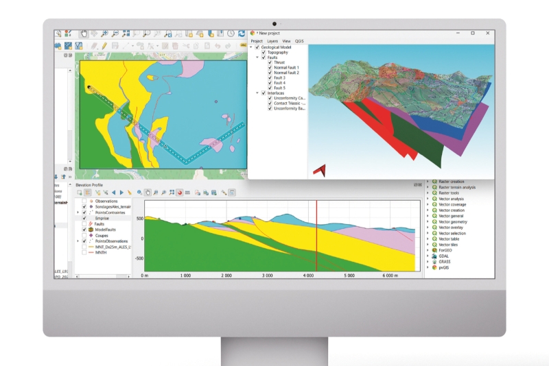 Creation of a 3D model of&nbsp;the&nbsp;Rochessadoule area (Gard) using ForGEO. © brgm