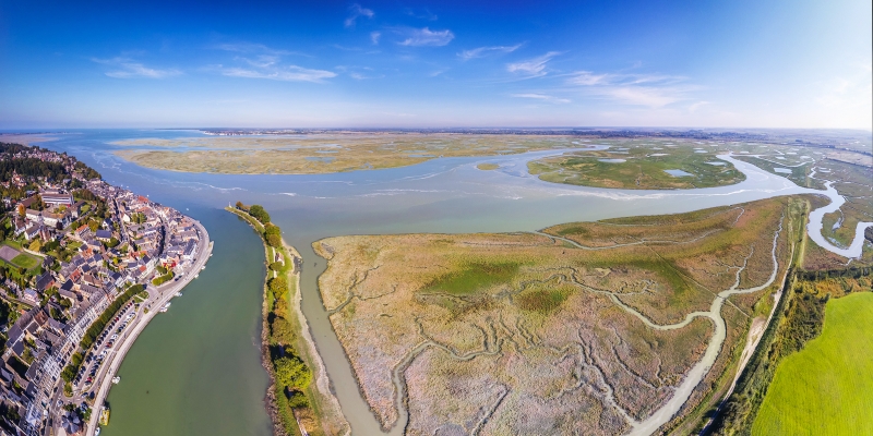 Coastal marshes in the Bay of the Somme. The Life Adapto+ project promotes the flexible, integrated management of coastal areas. ©&nbsp;Adobe Stock 