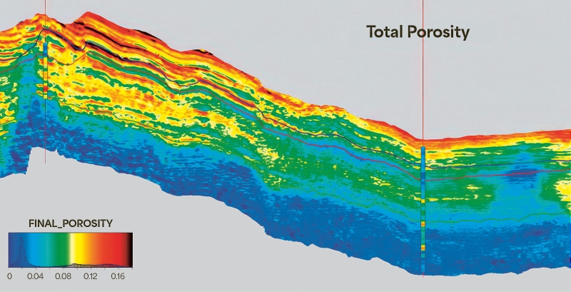 Estimating the porosity of a deep geothermal reservoir by&nbsp;integrating seismic and non-seismic data. © brgm